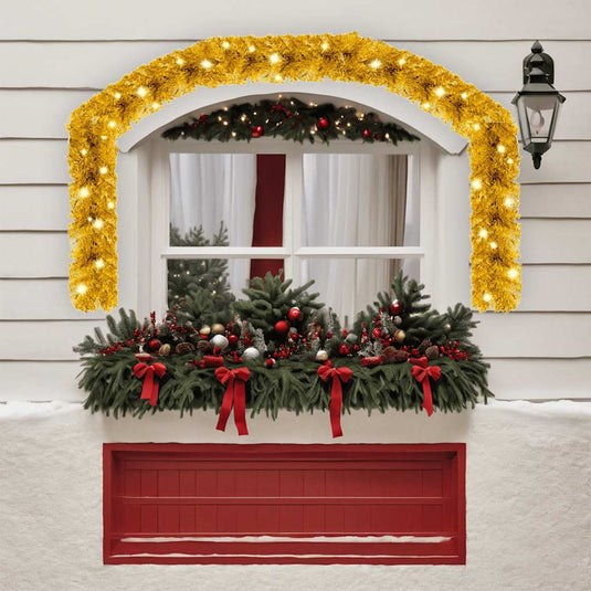 Vidaxl kerstslinger met led-lampjes 10 m goudkleurig