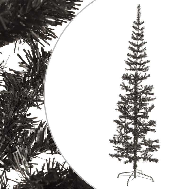 Load image into Gallery viewer, Vidaxl kerstboom smal 210 cm zwart

