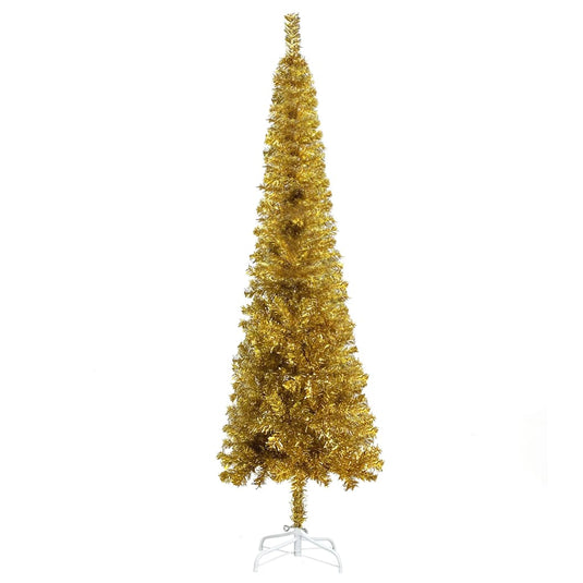 VidaXL Kerstboom smal 210 cm goudkleurig