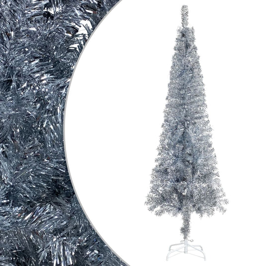 VidaXL Kerstboom smal 120 cm zilverkleurig