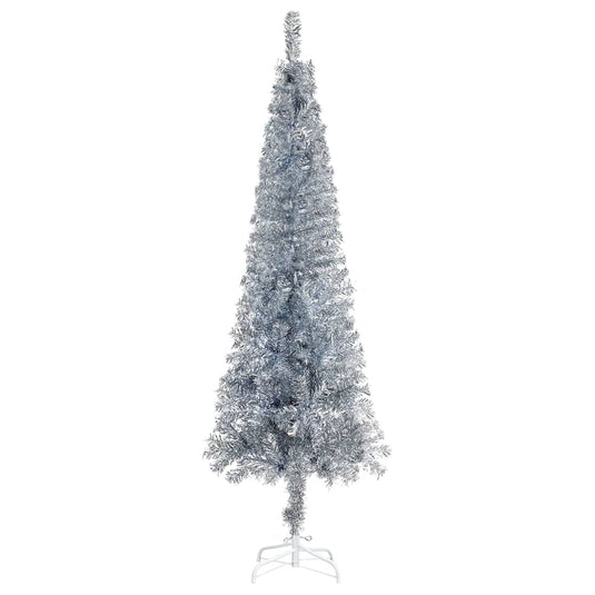 VidaXL Kerstboom smal 120 cm zilverkleurig