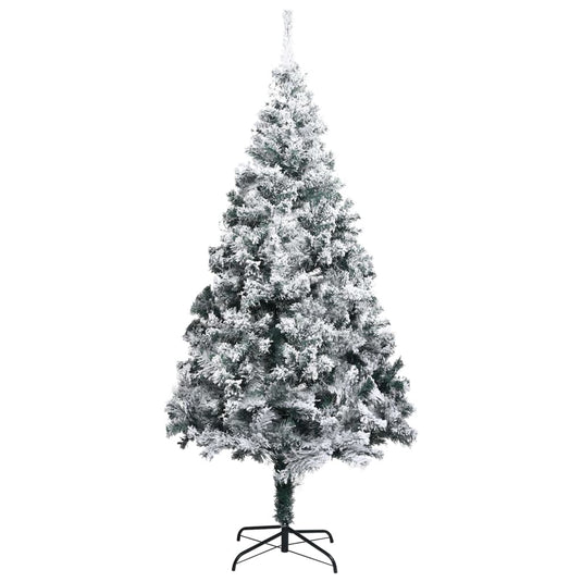 VidaXL Kunstkerstboom met sneeuwvlokken 300 cm PVC groen