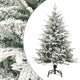 VidaXL Kunstkerstboom met sneeuw 120 cm PVC en PE groen