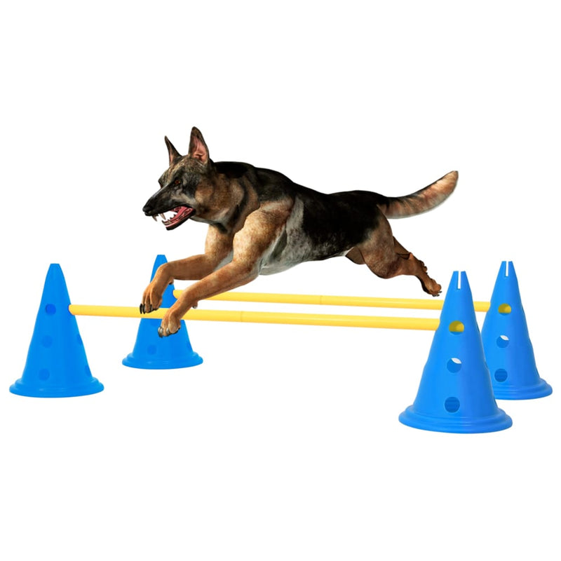 Load image into Gallery viewer, Vidaxl hindernissenset voor honden blauw en geel
