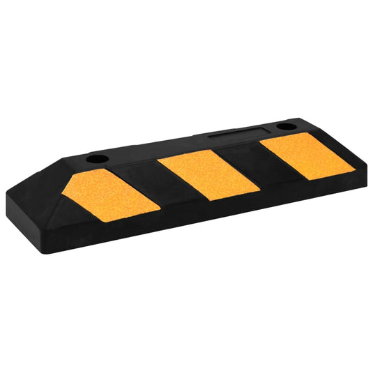 Vidaxl parkeerblokken reflecterend 2 st 56x15x10 cm rubber