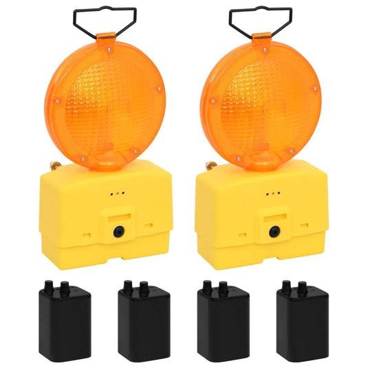 VidaXL Bouwlampen 2 st met batterijen 18x8x37 cm