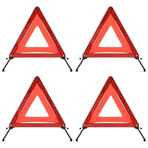 Vidaxl gevarendriehoeken 4 st 56,5x36,5x44,5 cm rood