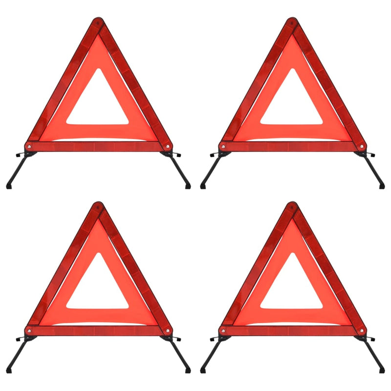 Load image into Gallery viewer, Vidaxl gevarendriehoeken 4 st 56,5x36,5x44,5 cm rood
