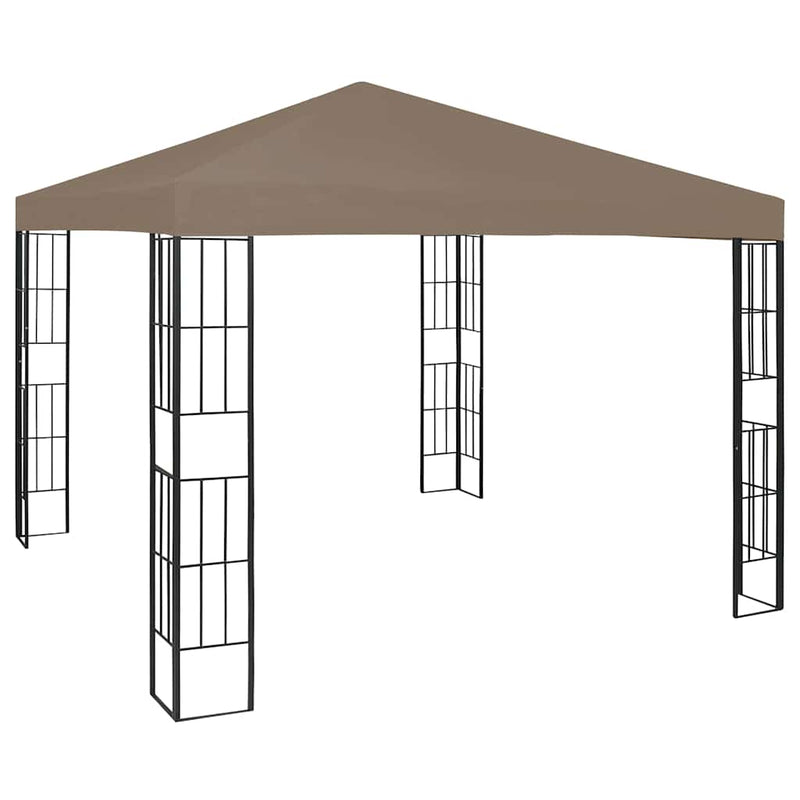 Chargez l'image dans la visionneuse de la galerie, Vidaxl prieel met led-lichtslinger 3x3 m taupe
