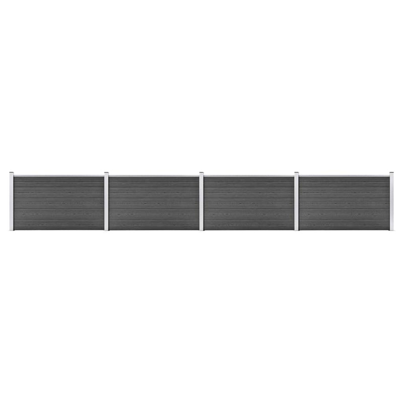 Load image into Gallery viewer, VidaXL Schuttingpanelenset 699x105 cm HKC zwart
