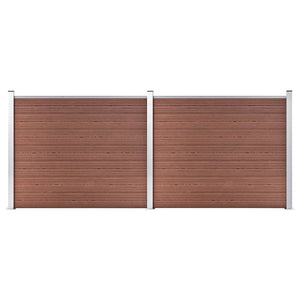 VidaXL Schuttingpanelenset 353x146 cm HKC bruin