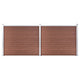 VidaXL Schuttingpanelenset 353x146 cm HKC bruin