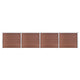VidaXL Schuttingpanelenset 699x146 cm HKC bruin