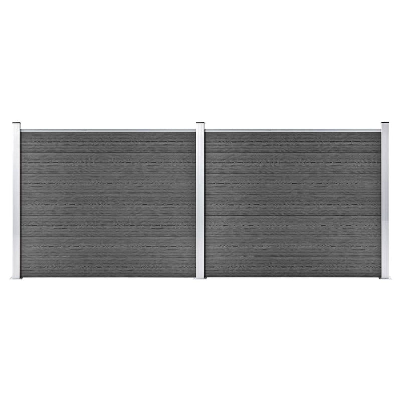 Load image into Gallery viewer, VidaXL Schuttingpanelenset 353x146 cm HKC zwart
