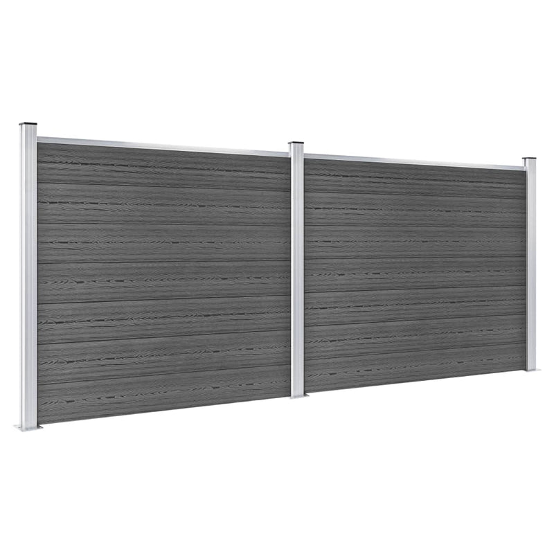 Load image into Gallery viewer, VidaXL Schuttingpanelenset 353x146 cm HKC zwart
