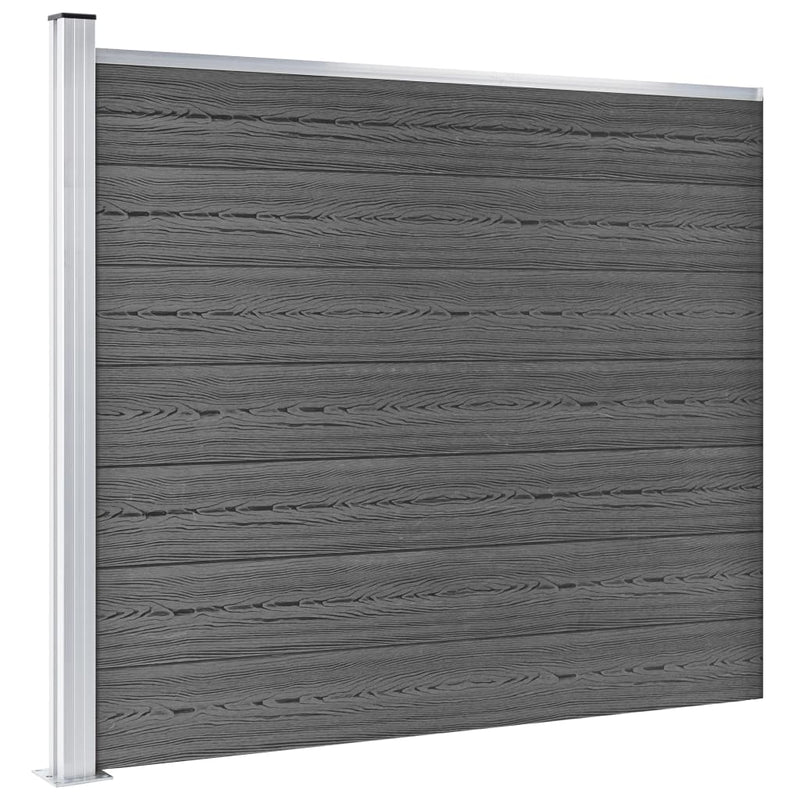 Load image into Gallery viewer, VidaXL Schuttingpanelenset 353x146 cm HKC zwart
