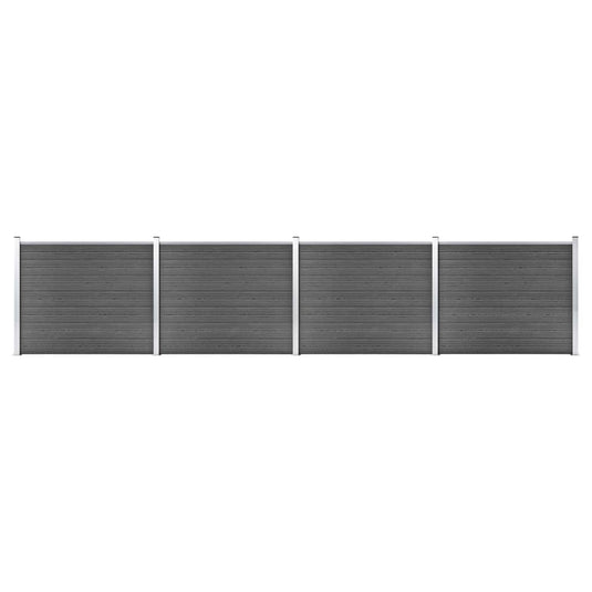 VidaXL Schuttingpanelenset 699x146 cm HKC zwart