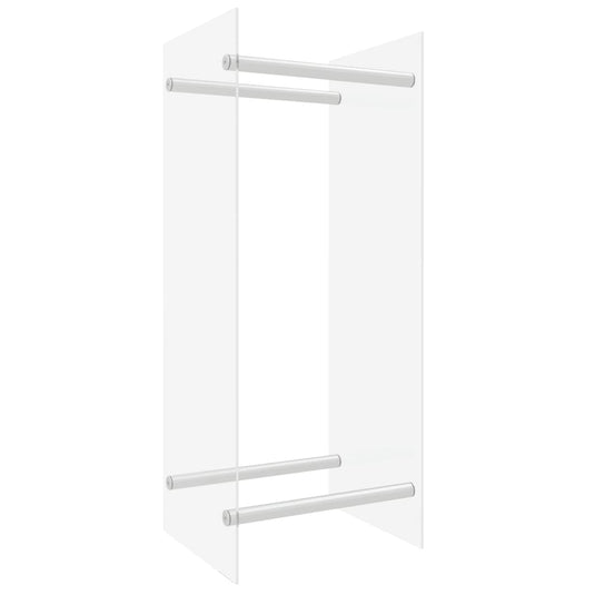 VidaXL Haardhoutrek 40x35x100 cm gehard glas transparant