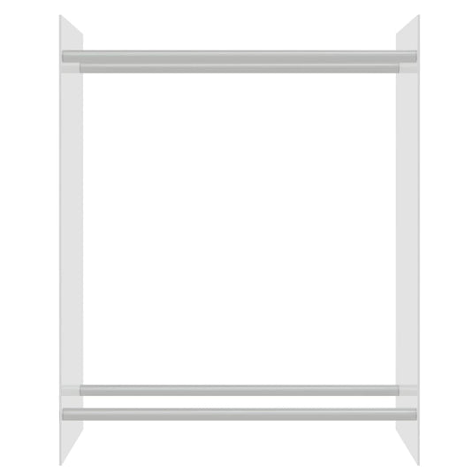 Vidaxl haardhoutrek 80x35x100 cm gehard glas transparant