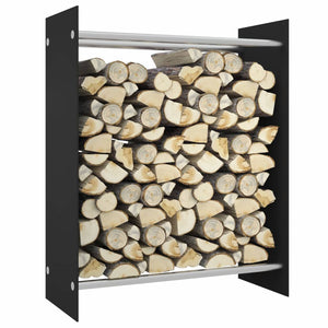 Vidaxl haardhoutrek 80x35x100 cm gehard glas zwart