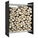Vidaxl haardhoutrek 80x35x100 cm gehard glas zwart