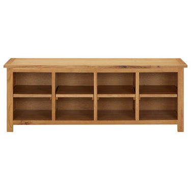 Vidaxl schoenenrek 114x37x45 cm massief eikenhout