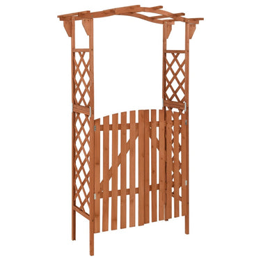 Vidaxl pergola met poort 116x40x204 cm massief vurenhout
