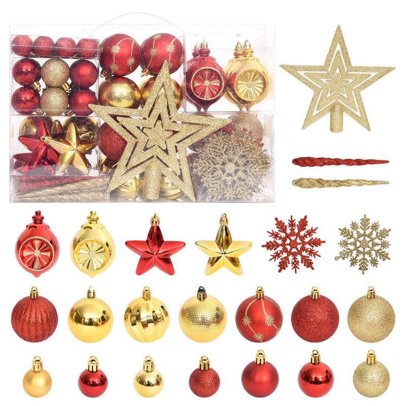 Load image into Gallery viewer, VidaXL 108-delige Kerstballenset goud en rood
