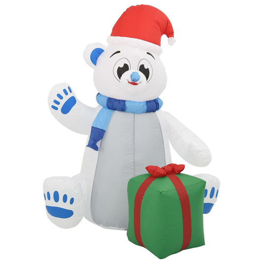 Vidaxl kerstfiguur ijsbeer opblaasbaar led binnen en buiten 1,8 m