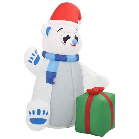 Vidaxl kerstfiguur ijsbeer opblaasbaar led binnen en buiten 1,8 m