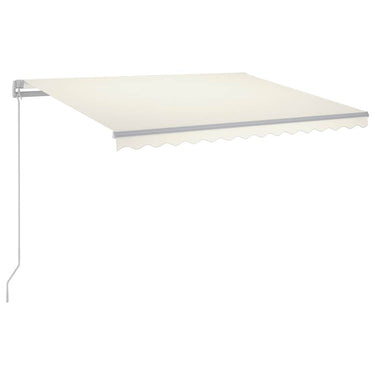 Vidaxl luifel handmatig uittrekbaar met led 300x250 cm crèmekleurig