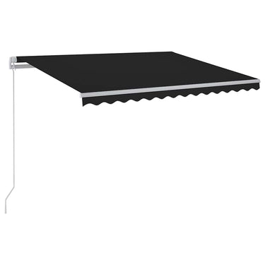 Vidaxl luifel handmatig uittrekbaar met led 300x250 cm antracietkleur