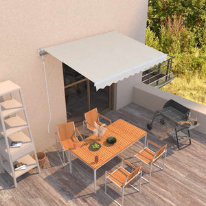 Vidaxl luifel automatisch uittrekbaar 300x250 cm crème