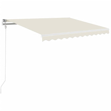 Vidaxl luifel handmatig uittrekbaar 350x250 cm crèmekleurig