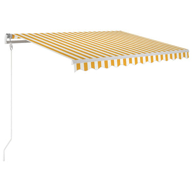 Vidaxl luifel handmatig uittrekbaar 350x250 cm geel en wit