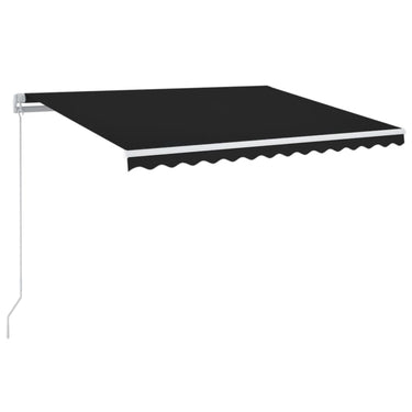 Vidaxl luifel handmatig uittrekbaar met led 350x250 cm antracietkleur
