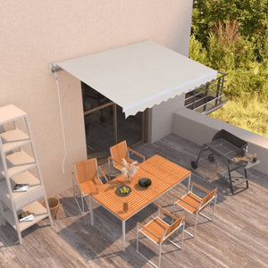 Vidaxl luifel automatisch uittrekbaar 350x250 cm crèmekleurig