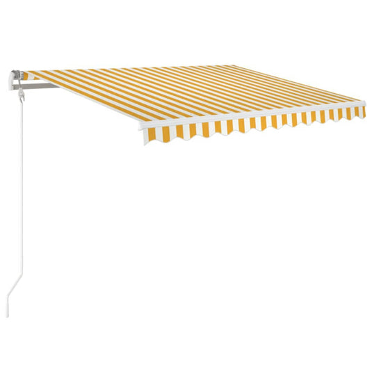 Vidaxl luifel automatisch uittrekbaar 350x250 cm geel en wit