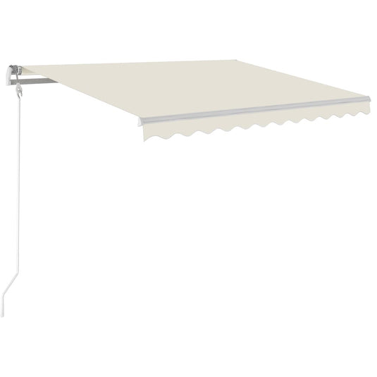 Vidaxl luifel automatisch met led en windsensor 350x250 cm crèmekleur