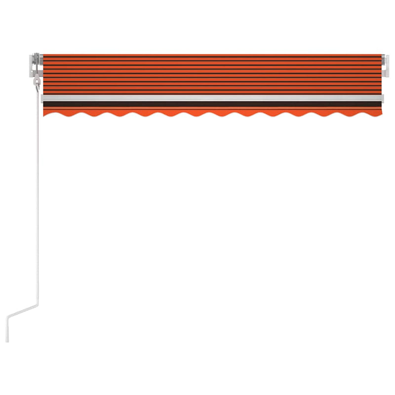 Afbeelding laden in galerijviewer, Vidaxl luifel automatisch met led windsensor 350x250 cm oranje bruin
