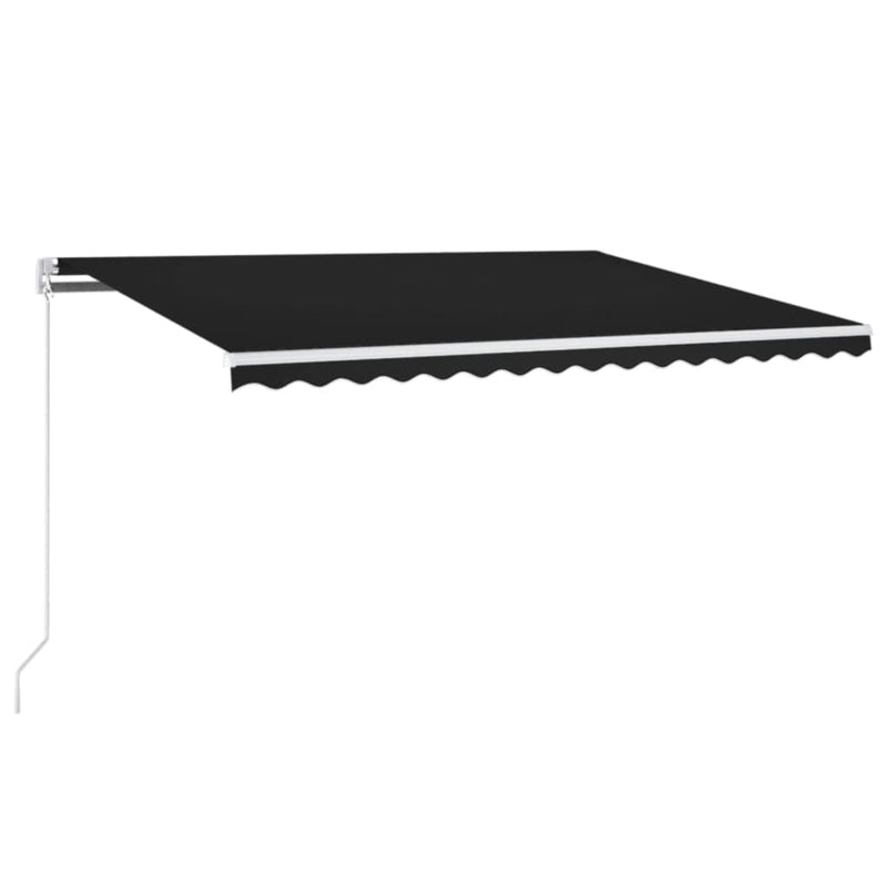 Load image into Gallery viewer, VidaXL Luifel handmatig uittrekbaar met LED 450x300 cm antracietkleur
