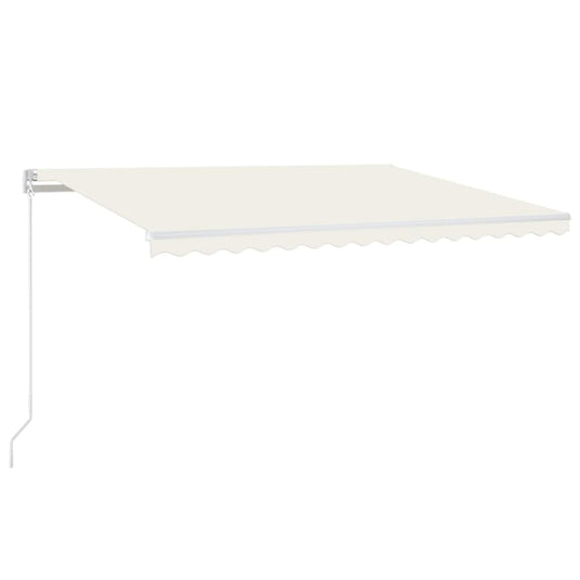 VidaXL Luifel handmatig uittrekbaar 400x350 cm crèmekleurig
