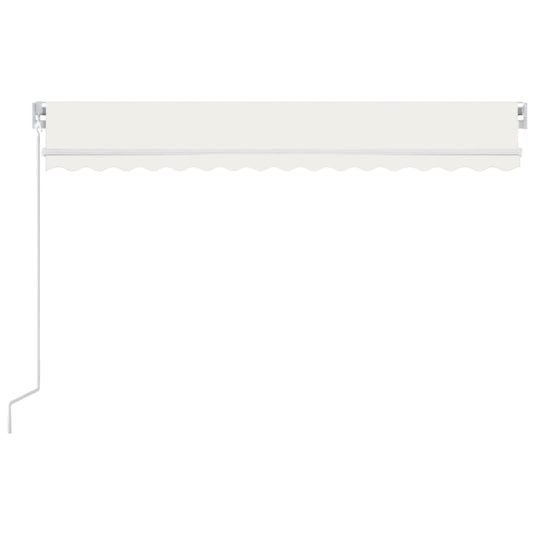 VidaXL Luifel handmatig uittrekbaar 400x350 cm crèmekleurig