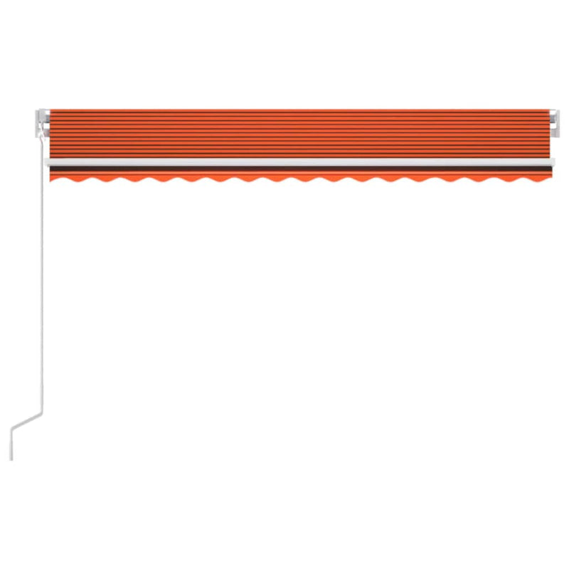 Load image into Gallery viewer, VidaXL Luifel handmatig uittrekbaar 400x350 cm oranje en bruin
