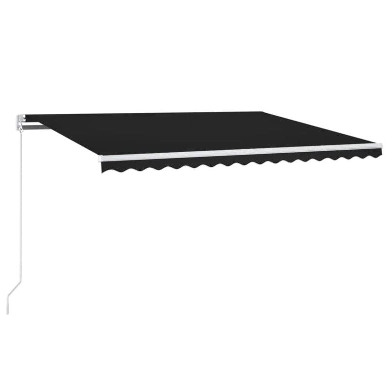 Load image into Gallery viewer, VidaXL Luifel handmatig uittrekbaar met LED 400x350 cm antracietkleur
