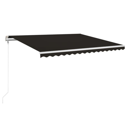 VidaXL Luifel automatisch uittrekbaar 400x350 cm antracietkleurig