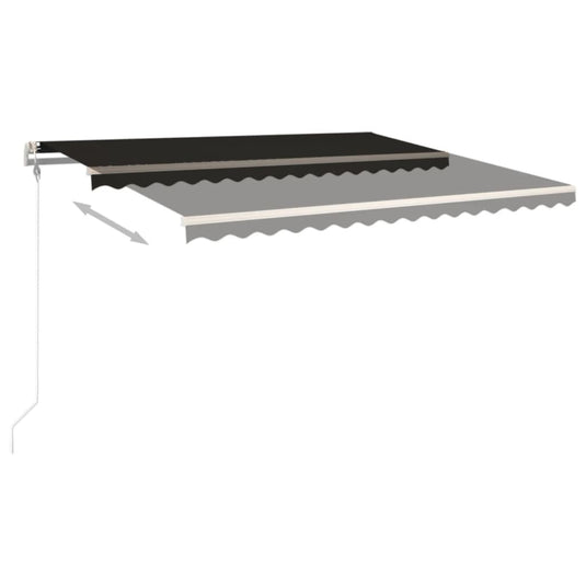 VidaXL Luifel automatisch uittrekbaar 400x350 cm antracietkleurig