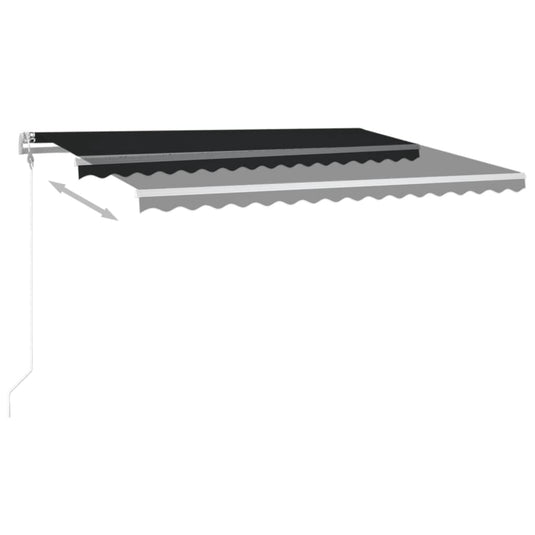 VidaXL Luifel automatisch met LED en windsensor 400x350 cm antraciet