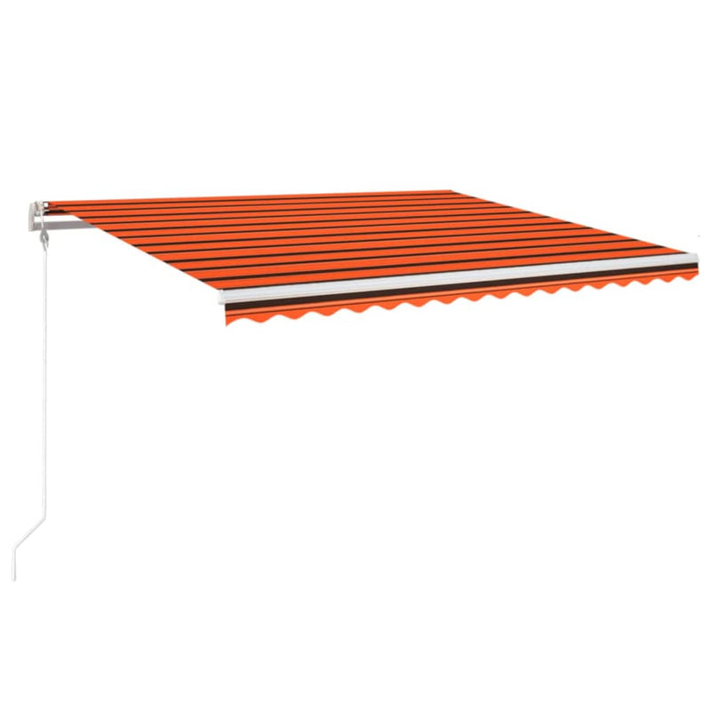 Load image into Gallery viewer, VidaXL Luifel automatisch uittrekbaar 450x350 cm oranje en bruin
