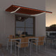 VidaXL Luifel automatisch met LED windsensor 450x350 cm oranje bruin